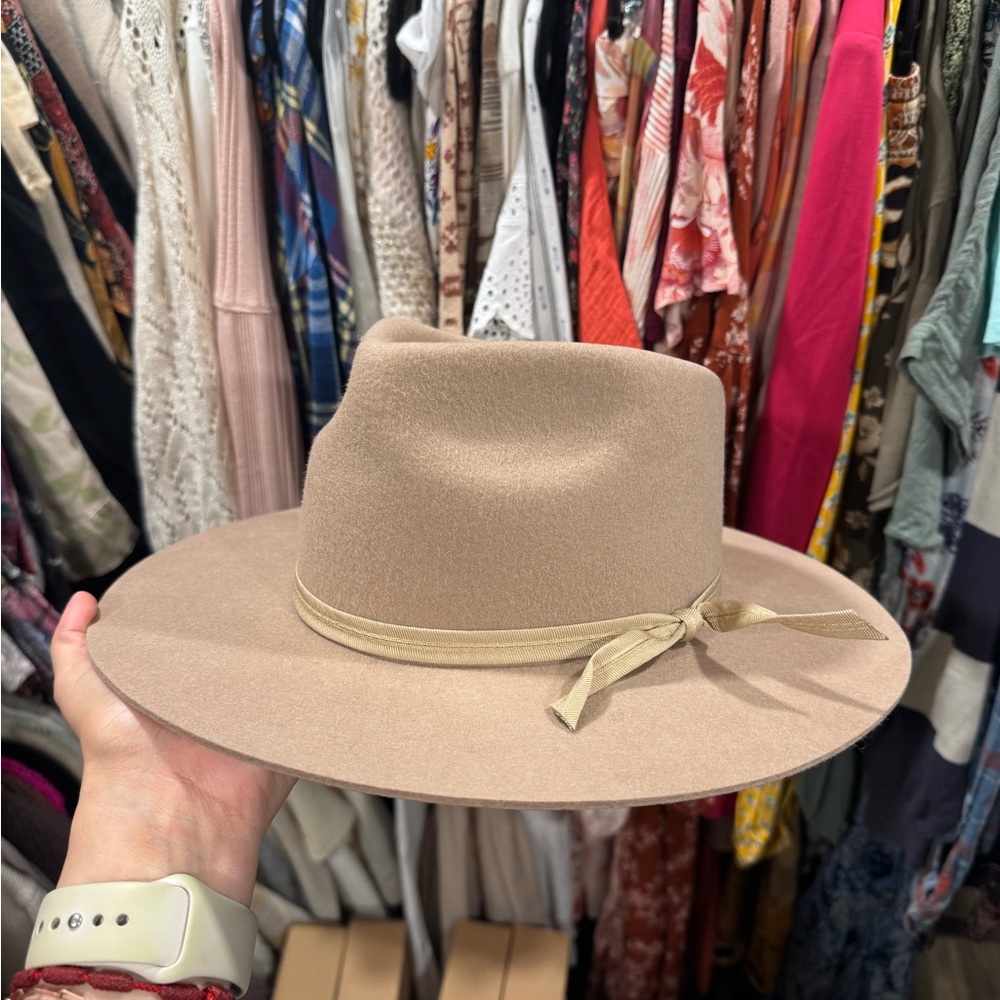 Lack Of Color Zulu Unisex Australian Wool Sand Beige Fedora Hat NEW - Picture 5 of 9